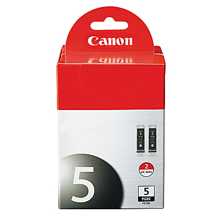 Canon® PGI-5 ChromaLife 100 Black Ink Cartridges, Pack Of 2, PGI-5BK