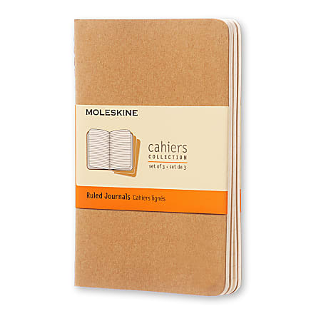 Moleskine Cahier Journals, 3-1/2" x 5-1/2", Faint