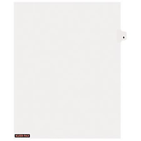 Kleer-Fax® Individual Tab 100% Recycled Legal Exhibit Dividers, Side Tab, Letter Size, 6