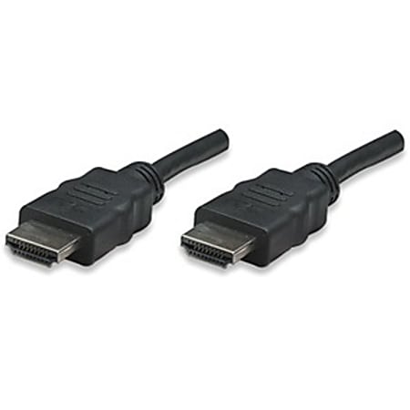 Manhattan HDMI Cable, 1080p@60Hz (High Speed), 7.5m, Male to Male, Black, Fully Shielded, Gold Plated Contacts, Lifetime Warranty, Polybag - 308441