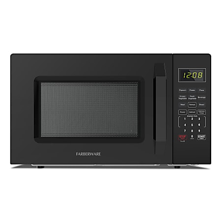Farberware 1000W Compact Countertop Microwave Oven, 1.1 Cu. Ft., Black, Total Qty 1