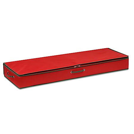 Honey-can-do SFT-01598 40" Canvas Gift Wrap Organizer, Red/Pine Green - 12x Wrapping Paper - 6 Compartment(s) - SFT01598