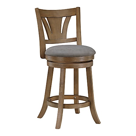 Office Star Miller Counter Height Stool, Dove/Medium Oak