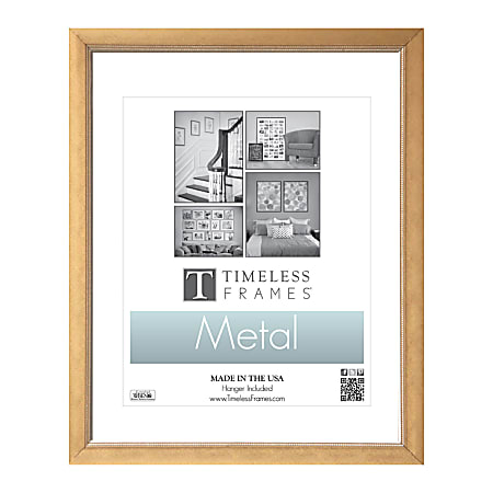 Timeless Frames® Metal Frame, 11" x 14" With Mat, Gold