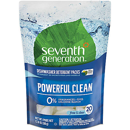 Seventh Generation™ Automatic Dishwashing Detergent Concentrated Packs, 14.1 Oz Bottle, Case Of 20