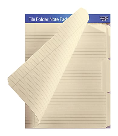 Find It® File Folder Notepad, Letter Size, Manila