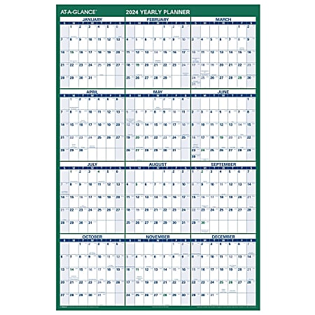 AT-A-GLANCE 2019 Erasable Wall Calendar, 48" X 32", Jumbo, Dry Erase