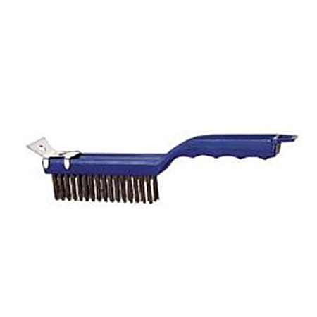 American Metalcraft Steel/Plastic Grill Brush, 11-1/2", Blue