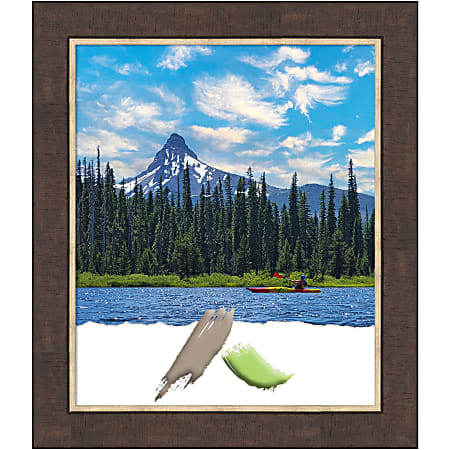 Amanti Art Lined Bronze Picture Frame, 25" x 29", Matted For 20" x 24"