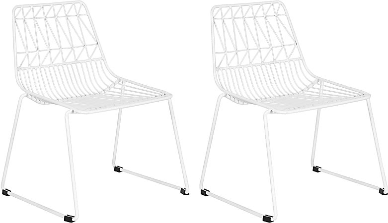 Ace Children's Wire Activity Chairs, White, Set Of 2 Chairs