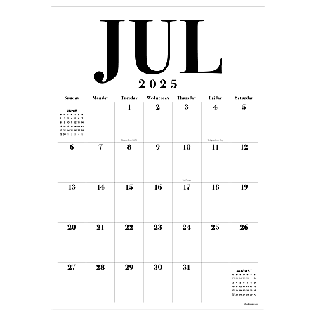 2025-2026 TF Publishing Medium Monthly Art Poster Calendar, 12" x 17", July 2025 To June 2026