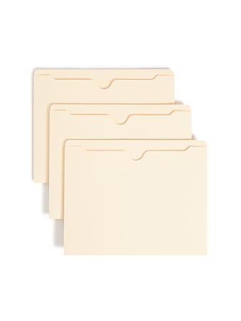 Smead® Manila File Jackets, Reinforced Tab, 9 1/2" x 11 3/4", Pack Of 100 (75500)
