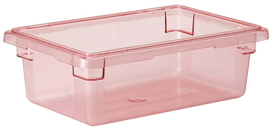 Cambro Camwear 6"D Food Boxes, 12" x 18", Safety Red, Set Of 6 Boxes