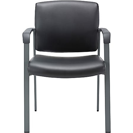 Lorell Healthcare Upholstery Guest Chair Steel Frame Square Base Black ...