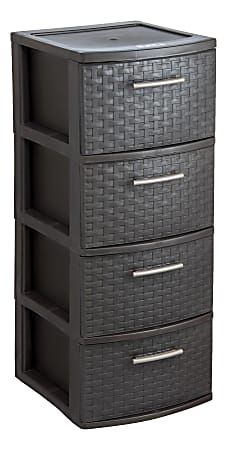 Inval 33"H Storage Cabinet With 4 Drawers, Espresso