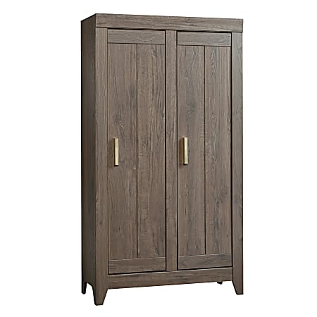Sauder® Adept Wide Wood Storage Cabinet, Fossil Oak