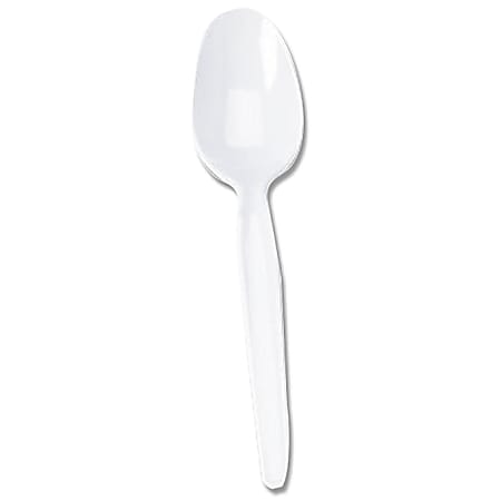 Dixie® Heavyweight Utensils, Teaspoons, White, Box Of 100 Teaspoons