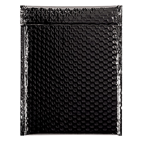 Partners Brand Black Glamour Bubble Mailers 9" x 11 1/2", Pack of 100