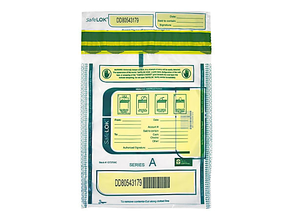 SafeLOK Series A - Mailing bag - 9.02 in x 12 in - open end - self-adhesive - clear - pack of 500