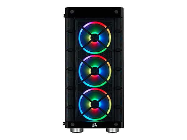 Corsair iCUE 465X RGB Mid-Tower ATX Smart Case - Black - Mid-tower - Black - Steel, Tempered Glass - 6 x Bay - 3 x 4.72" x Fan(s) Installed - 0 - Mini ITX, Micro ATX, ATX Motherboard Supported - 17.64 lb - 6 x Fan(s) Supported