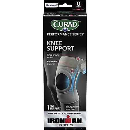 Curad Performance Series Knee Supports - Gray - Neoprene Curad Performance Series Knee Supports - Gray - Neoprene