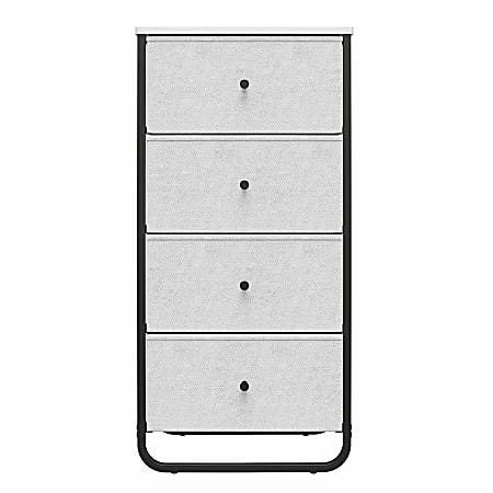 Ameriwood™ Home Kimble 4-Bin Storage Organizer, 38-1/8”H x 17-3/4”W x 11-3/4”D, White