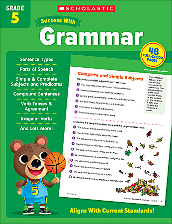 Scholastic Success With Grammar Workbook, Grade 5
