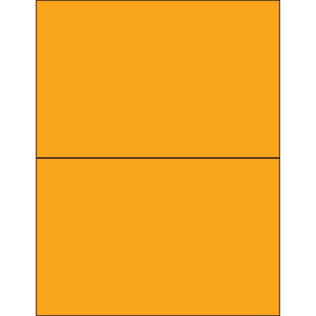 Office Depot® Brand Permanent Labels, LL184OR, Rectangle, 8 1/2