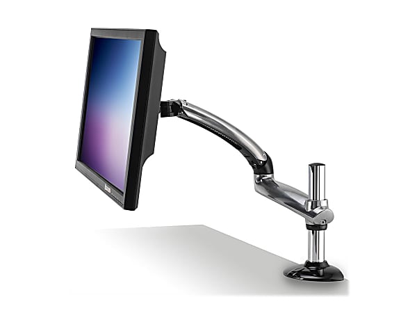 Ergotech Freedom Arm FDM-PC-S01 - Mounting kit (articulating arm, pole, VESA adapter, desk clamp base) - for LCD display - aluminum - silver - screen size: up to 27" - desktop