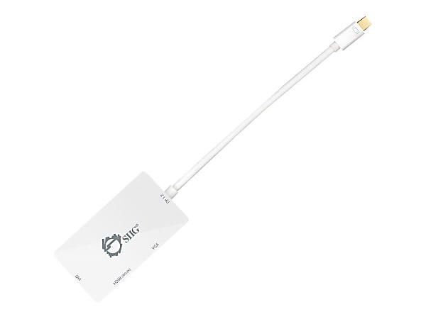 SIIG Mini DisplayPort 1.2 to 4K HDMI/DVI/VGA Conversion Adapter - DVI/HDMI/Mini DisplayPort/VGA  - CBDP1H11S1