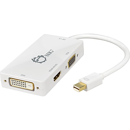 SIIG Mini DisplayPort 1.2 to 4K HDMI/DVI/VGA Conversion Adapter - DVI/HDMI/Mini DisplayPort/VGA  - CBDP1H11S1