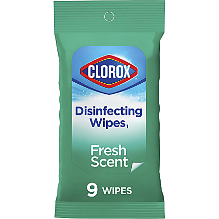 Clorox Disinfecting Wipes, Bleach-Free Cleaning Wipes - Wipe - Fresh Scent - 9 / Packet - 5376 / Pallet - White