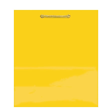 Amscan Glossy Gift Bags, Medium, Yellow Sunshine, Pack Of 10 Bags