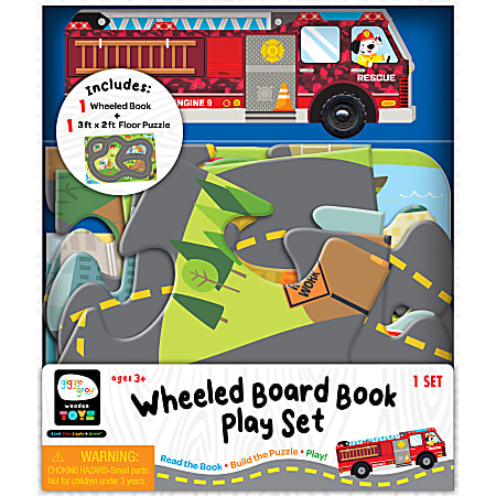 Bendon, Inc. Wheeled Board Book Play Set, Fire Engine