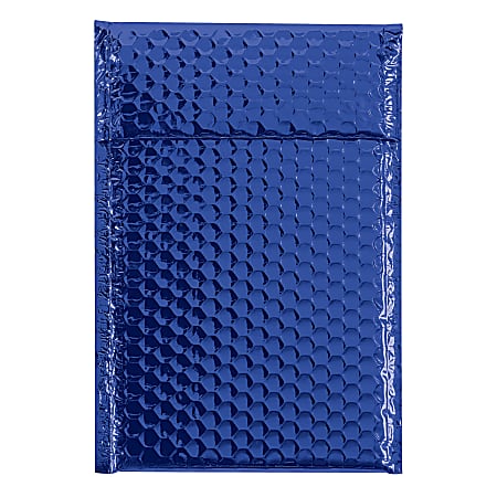 Partners Brand Blue Glamour Bubble Mailers 7 1/2" x 11", Pack of 72