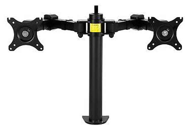 Fleximounts Dual Monitor Mount for Monitors Up To 27", Black