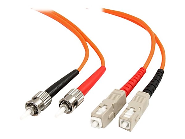 StarTech.com 1m Fiber Optic Cable  - LSZH - ST /SC - OM1 - ST to SC Fiber Patch Cable  - 1m ST/SC Fiber Optic Cable - 1 m ST to SC Fiber Patch Cable - 1 meter ST to SC Fiber Cable