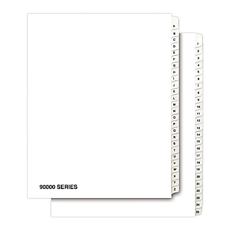 Kleer-Fax 90000 Series 100% Recycled Legal Exhibit Dividers, Helvetica, Side-Tab, Collated, Letter-Size, 51-75