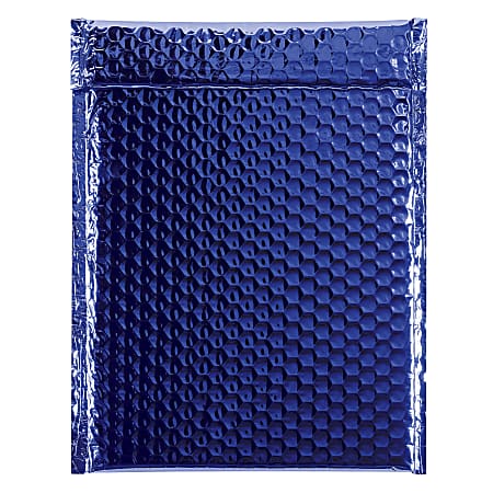 Partners Brand Blue Glamour Bubble Mailers 9" x 11 1/2", Pack of 100