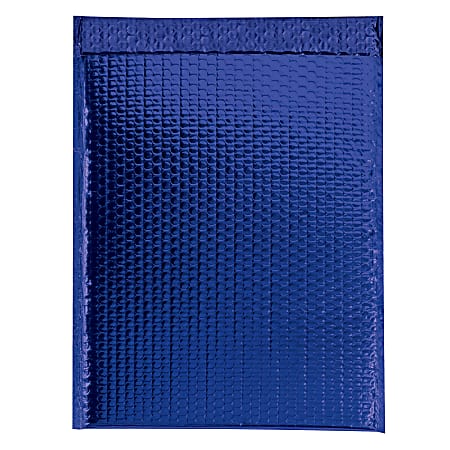 Partners Brand Blue Glamour Bubble Mailers 13" x 17 1/2", Pack of 100