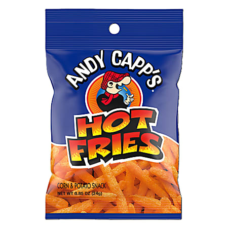 Andy Capp's Snack Fries, Hot, 0.85 Oz Bag, Box Of 72