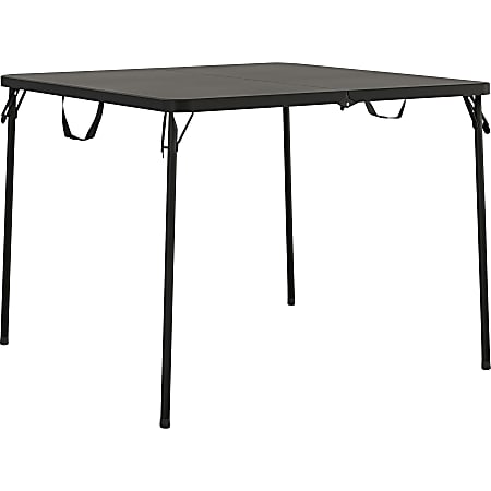 Cosco XL Fold-in-Half Card Table - Four Leg Base - 4 Legs - 200 lb Capacity x 38.50" Table Top Width x 38.50" Table Top Depth - 29.50" Height - Black - 1 Each