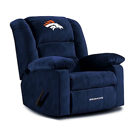 Imperial NFL Playoff Microfiber Recliner Accent Chair, Denver Broncos, Navy