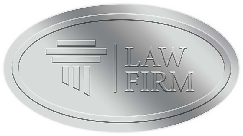 Custom Blind-Embossed Labels And Stickers, Foil Stock, 1-5/8" x 3" Oval, Box Of 500 Labels