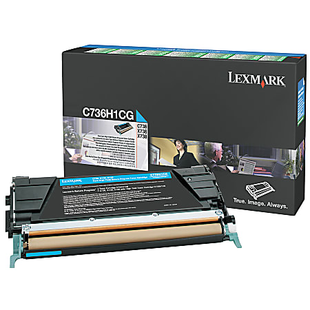 Lexmark™ C736H1CG High-Yield Cyan Toner Cartridge