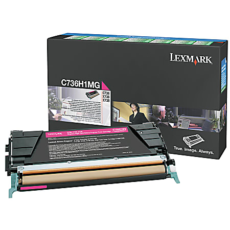 Lexmark™ C736H1MG High-Yield Magenta Return Toner Cartridge