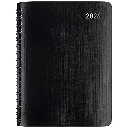 Office Depot Brand Weekly Monthly Planner, 4" x 6", Black, January 2026 to December 2026, OD71150026