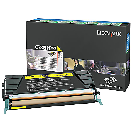 Lexmark™ C736H1YG Yellow High Yield Return Toner Cartridge