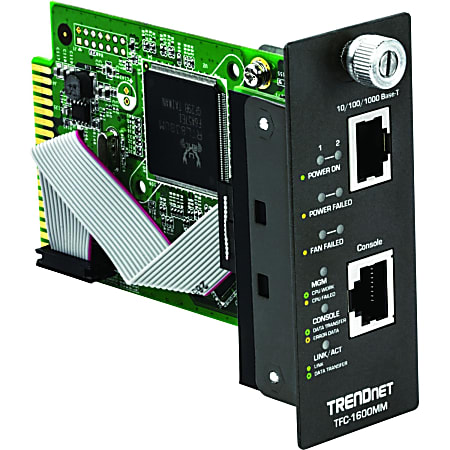 TRENDnet TFC-1600MM Management Module - 12.50 MB/s Fast Ethernet 1 Console Management100