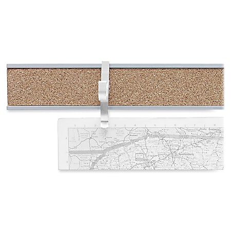 Advantus Cork Map Rails, 1" x 96", Satin